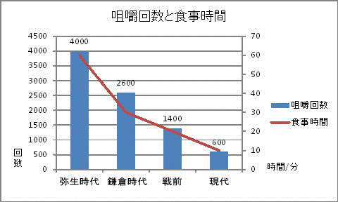咀嚼回数と食事時間